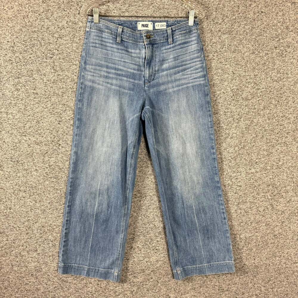 Paige Jeans Women's Size 28 Blue Denim Nellie Wide Leg Jeans